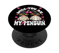 Happy Valentines Gnome Graphic Will You Be My Penguin PopSockets PopGrip Adesivo