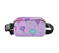 Happy Valentine's - Marsupio a tracolla per donne, uomini, adolescenti, resistente all'acqua, con cinghia regolabile, per viaggi, corsa, escursionismo, Buon San Valentino cartone animato cartone