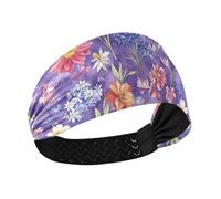Happy Various European Summer Blossoms - Fascia per capelli da donna, antiscivolo, per corsa, per uso quotidiano, calcio, corsa, coloratissime stelle di cane di Duchshund