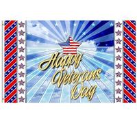 Happy Veteran'S Day Blue Sky Stars Honoring All Who Served American Flag Bandiera Del Giardino 90X150Cm Colorato Bandiere Stagionale Bandiera Di Benvenuto Per Cortile Balcone Casa