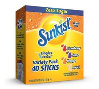 Happy Watch Sunkist Soda Variety Pack, Singles To Go Orange, Fragola, Uva e Pesca (40 bastoncini totali)