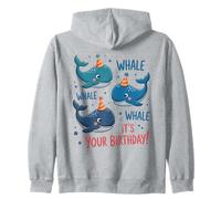 Happy Whales Party Celebration Ocean Animal Felpa con Cappuccio