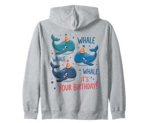 Happy Whales Party Celebration Ocean Animal Felpa con Cappuccio
