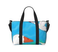 Happy White Goose - Borsa da viaggio per uomo e donna, materiale resistente e design elegante, adatta per viaggi d'affari e tempo libero, nero, taglia unica