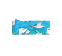 Happy White Goose Fascia per capelli con fiocco per bambini, morbida ed elastica, per neonati e neonati, graziosa fascia per capelli con fiocco per feste e regali