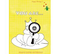 Happy Writing Graph Notebook: AniToony Cartoon Collection - Froggy Magnifying Glass