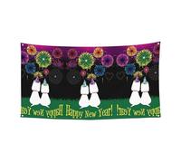 Happy Year Printing Holloween Festive Banner Decorations, cartello per celebrazioni, facile da appendere con corde, 1 confezione