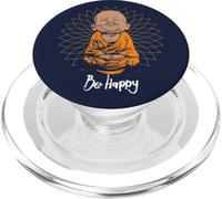 Happy Zen Little Baby Buddha tee Shirt Mandala Tee idea regalo PopSockets PopGrip per MagSafe