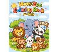 Happy Zoo Coloring Book for Kids
