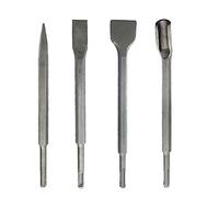 Happyaer 4PCS Scalpello Punte Quadrato/Rotondo Manico Gambo In Acciaio Al Carbonio Punto Sgorbia Piatto Scalpello Punta Da Trapano Per La Perforazione
