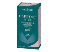 Erba Vita – Integratore per la Menopausa Happy Age Retard, estratti vegetali e vitamina D3, 30 compresse
