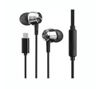HAPPYAUDIO W1 USB C Auricolari cablati Auricolari, Tipo C In Ear Cuffie con microfono e audio nitido per chiamate sportive di gioco, design con scocca in metallo, compatibili con Galaxy Note, Google