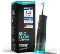 happybrush Irrigatore orale - Vincitore del test* - 100 giorni di prova - Flosser d'acqua senza fili per pulizia dei denti e spazi interdentali - Irrigatore efficace per una sana igiene orale