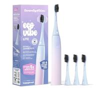 happybrush Spazzolino elettrico ECO VIBE Lite [vincitore del test] Starter set - Spazzolino sonico con batteria di 6 settimane con 3 testine di ricambio per tonalità pastello