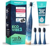happybrush Spazzolino sonico Eco Vibe 3 - "La grotta dei leoni" - Vincitore del test - Spazzolino elettrico con batteria da 6 settimane - Spazzolini da denti ultrasonici - Include 3 testine - Ocean