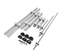 Happybuy Guida Lineare SBR20, Set di Guide per Cuscinetti Lineari 350,650,1050 mm, Guida per Cuscinetti Lineare con 3 Viti a Ricircolo di Sfere da C7, Guida Lineare Orizzontale