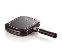 Happycall Titanium doppio antiaderente, padella per omelette, in padella, quadrato, lavabile in lavastoviglie, senza PFOA, marrone Standard Earthen