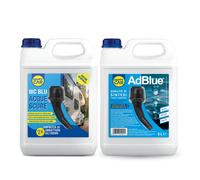 HappyCar Disgregante WC Camper Blu + AdBlue 5L - Acque Liquido WC 5L e Adblue 5L
