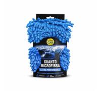 HappyCar Guanto in Microfibra Extra Performance per Lavaggio e Pulizia Auto e Moto - Rimuove lo Sporco Senza Graffiare la Carrozzeria - Super Assorbente e Ultra Morbido e Impermeabile (Blu)