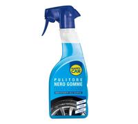 HappyCar Nero Gomme Auto Spray 750ml - Ravviva e Protegge le Ruote, Resistente alla Pioggia e Previene Invecchiamento e Screpolature - 2 Spugne Applicatrici Incluse (Finitura Opaca)