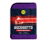 HappyCar Panno Microfibra Auto e Moto Ultra Assorbente per Asciugatura - Elimina Aloni e Striature su Carrozzeria, Vetri, Cerchi e Fari con Doppio Lato per un Risultato Professionale - Made in Italy