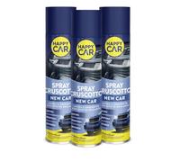 HappyCar x3 Spray Lucida Cruscotto Auto Professionale 600 ml - Lucida, Profuma e Deterge - Non Unge e Adatto a Tutte Le Superfici - Made in Italy (Talco)