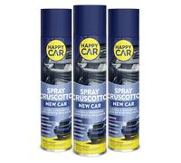 HappyCar x3 Spray Lucida Cruscotto Auto Professionale 600 ml - Protezione Interni con Tecnologia BalanceScent® - Lucida, Profuma e Deterge, Non Unge - Made in Italy (New Car)