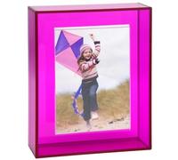 HappyDino Cornice portafoto in acrilico da parete e da tavolo, 12,7 x 17,8 cm, colore brillante, colore viola