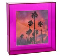 HappyDino Cornice portafoto in acrilico da parete e da tavolo, 20,3 x 20,3 cm, colore brillante, colore viola