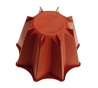 Happyflex HF4004 Tortiera Pandoro, Silicone, Rosso Mattone, capacità 0.5 l