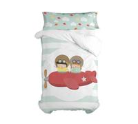 HappyFriday Happynois Learning To Fly Set copripiumino multicolore per letto da 105 2 pezzi