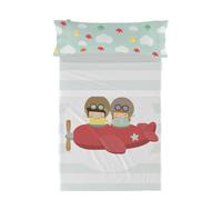 HappyFriday Happynois Learning To Fly Set di lenzuola multicolore per letto da 105 2 pezzi