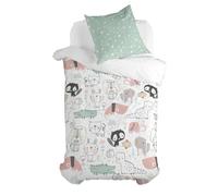 HappyFriday Set copripiumino Moshi Moshi Best Buddies multicolore letto da 80 2 pezzi