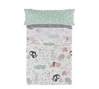 HappyFriday Set di lenzuola Moshi Moshi Best Buddies multicolore letto da 105 2 pezzi
