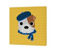 HappyFriday Tela Mr Fox Dogs, multicolore, 27 x 27 cm