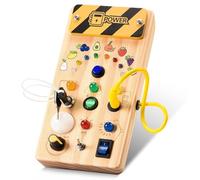 HappyGoLucky Giochi Montessori 1-4 Anni, Busy Board Educativo, Pannello Sensoriale in Legno, Gioco da Viaggio per Bambini