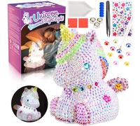 HappyGoLucky Unicorno Bambina Regalo, Kit Lavoretti Creativi per Bambini LED Luce Notturna, 4D Diamond Painting Kit Completo, Regalo & Giochi Bambina 3-10 anni Femmina