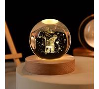 Happyhaves - Sfere stellari calmanti della galassia, sfera di luce felice, Saturno e Luna, sfere stellari calmanti, sistema solare 3D, luce notturna a sfera di cristallo (il piccolo principe)