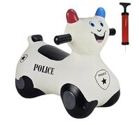 HappyHopperz HHZ30 Gonfiabile Moto della Polizia, Bianco
