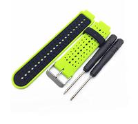 Happyit 22 mm orologio da polso per Garmin Forerunner 235 Smart Wacth sostituzione del cinturino sport morbido silicone braccialetto da polso Band con installazione degli strumenti, Green + black