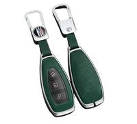 Happyit Auto Custodia Chiave Copri Chiavi Copri Telecomando Adatto per Ford Focus 3 4 ST Mondeo MK3 MK4 Fiesta Fusion Kuga 2013 2014 2015 2017 (Fibbia quadrat Verde)