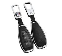 Happyit Auto Custodia Chiave Copri Chiavi Copri Telecomando Adatto per Ford Focus 3 4 ST Mondeo MK3 MK4 Fiesta Fusion Kuga 2013 2014 2015 2017 (Fibbia quadrata+Nero)