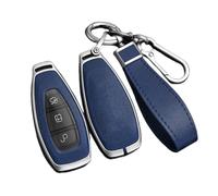 Happyit Auto Custodia Chiave Copri Chiavi Copri Telecomando Adatto per Ford Focus 3 4 ST Mondeo MK3 MK4 Fiesta Fusion Kuga 2013 2014 2015 2017 (Corda+Blu)
