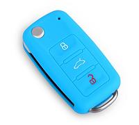 Happyit Coperchio Caso Guscio Chiave in Silicone per Auto per Chiave e Telecomando Dell'auto per Volkswagen VW Blu