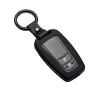 Happyit - Cover per chiave auto, in ABS e fibra di carbonio, portachiavi per chiavi keyless a 2-3-4 tasti (nero A)
