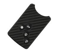 Happyit Cover per chiave auto in silicone morbido con motivo in fibra di carbonio per Renault Kadjar Clio Scenic Megane R.S. Scenic Duster Sandero Captur Twingo Koleos (4 bottoni A)