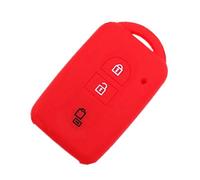 Happyit Cover per Chiave Auto in Silicone per Nissan Juke MICRA QASHQAI JUKE X-Trail Navara 3 Pulsante (Rosso)