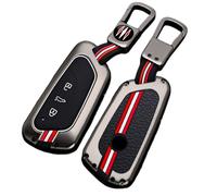 Happyit Custodia Guscio Portachiavi Cover per Compatibile con VW Volkseagen Golf 8 MK8 ID.3 ID.4 Cupra Skoda Octavia A8 SEAT Leon MK4 2020 2021 Formentor Tarraco (Fibbia opaca+quadrata)