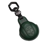 Happyit Custodia in pelle per chiave auto Compatibile con bmw Mini Cooper Clubman Hardtop Hatchback Countryman F54 F55 F56 F57 F60 3 Pulsanti (Verde)