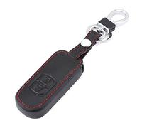 Happyit - Custodia in pelle per chiave auto Mazda 2 3 6 CX-5 CX5 Axela Atenza CX-7 CX-9 MX5 2 pulsanti portachiavi intelligente (nero)